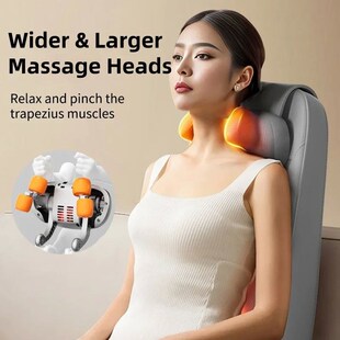 Massage Seat, Shiatsu Cushion Back Massager Heat Function Vi