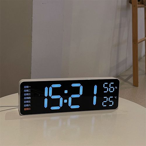 (可挂可立电子闹钟)桌面多功能LED长方形大屏幕大字体挂墙时钟