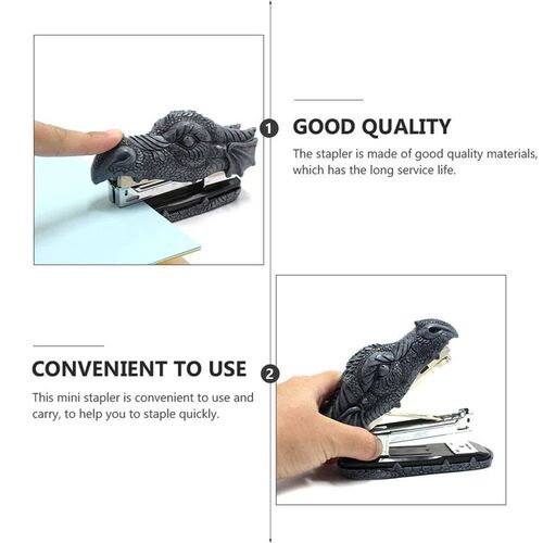 Stapler Dragon Desk Office Head Figurine Paper Plier Electri