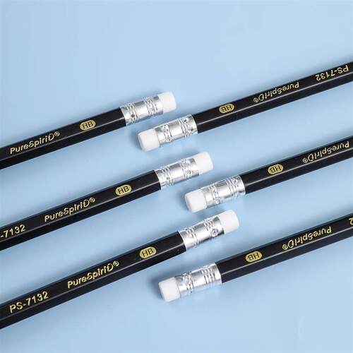 12PCS Woodcased Pencils with Eraser Pre-sharpened HB Lead Gr