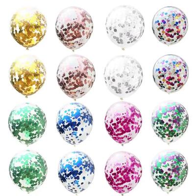 10/20 Star Confetti Balloons Metallic Confetti Latex Transpa