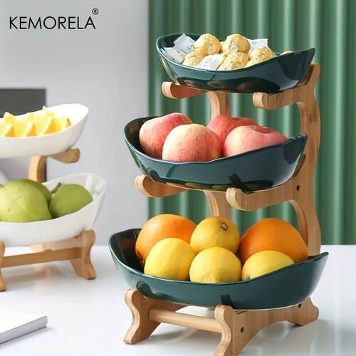 2/3 Layer Fruit Plate Home Living Room Plastic Snack Dish Cr