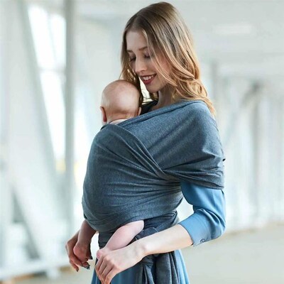 Cotton Baby Wrap Carrier Newborn to Toddler Stretchy Cotton
