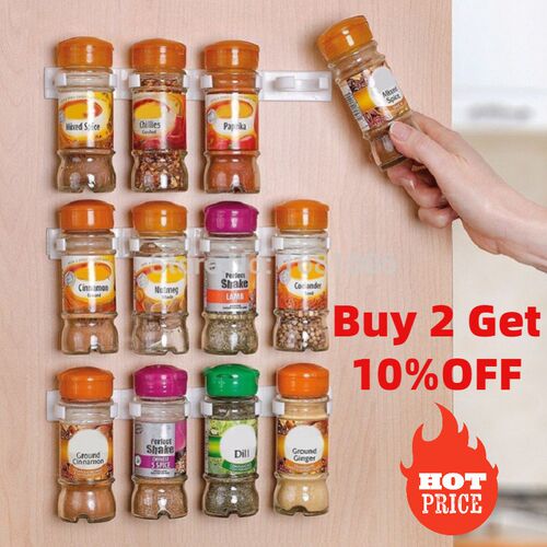 Spice Rack Wall Mount Kitchen Organizer Seasoning Bottle Hol