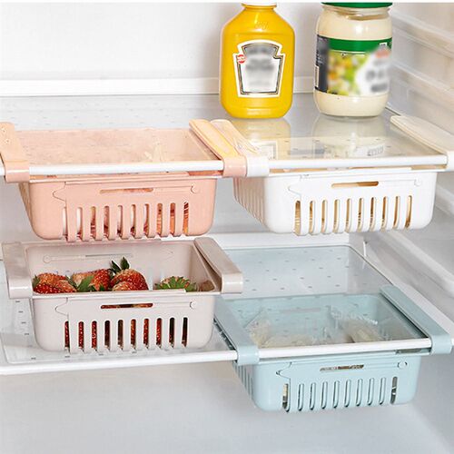 Kitchen Fruit Food Storage Box Plastic Clear Fridge Organize