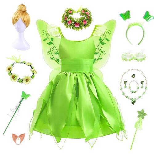 Shiny Toddler Little Girls Movie Princess Tinker Bell Birthd