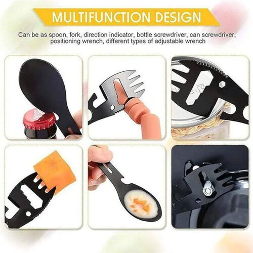 Camping Utensils Set Stainless Steel Outdoor Survival Gear 5