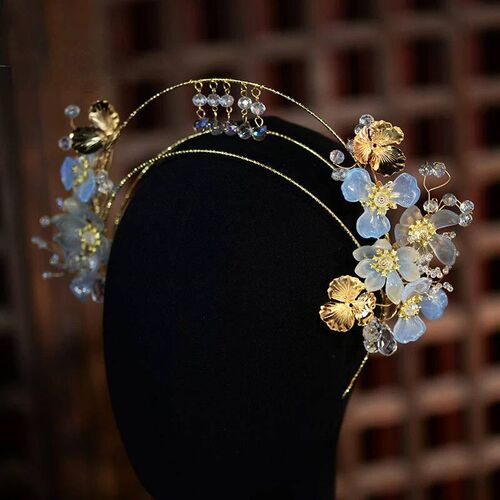 Chinese Wedding Crystal Virgins Crown Tiara Bride Classical