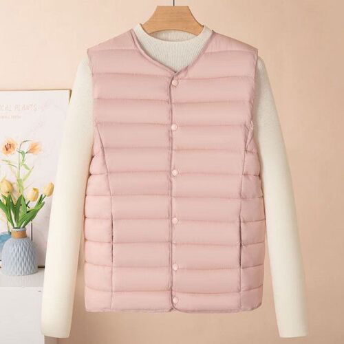 2025 Lightweight tton Vest For Women, llarless Inner Liner,