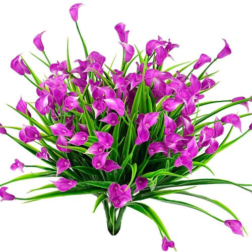 Artificial Flowers Calla  Fake Flowers for Outside Indoor Ou