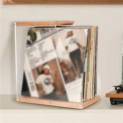 Tabletop Vinyl Record Holder Holds 40 Records