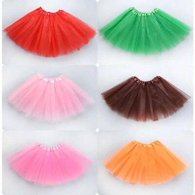 Girl Elatic Ballet Dancewear Tutu Skirt For Birthd Party Dan