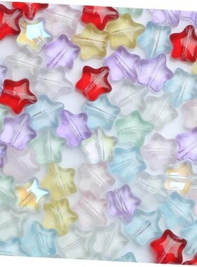 100PC/lot 8mm AB Color Star Beads Czech Glass Loose Spacer