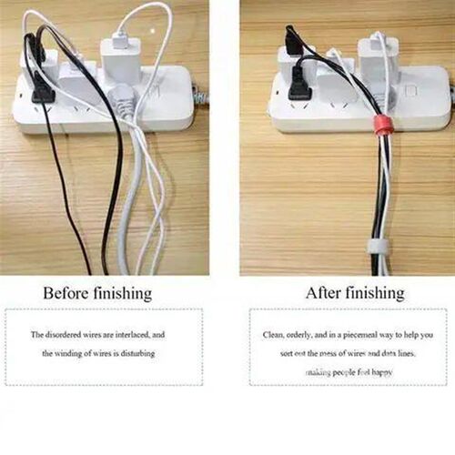 50pcs T-type Magic Cable Tie Wire Reusable Cord Organizer