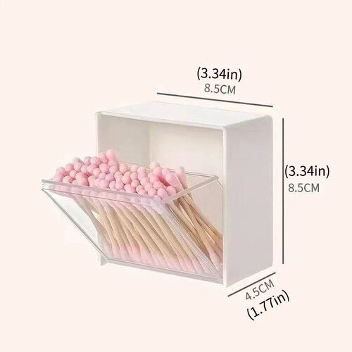 4pcs Plastic Wall Mounted Storage Boxes Dustproof Bathroom O