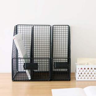 bar storage stand file box folder rack iron desktop