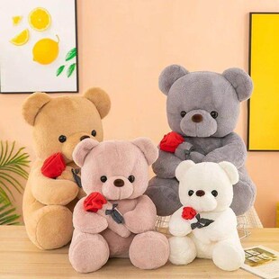 25-55CM Valentines Day roses teddy bear animal plush toys