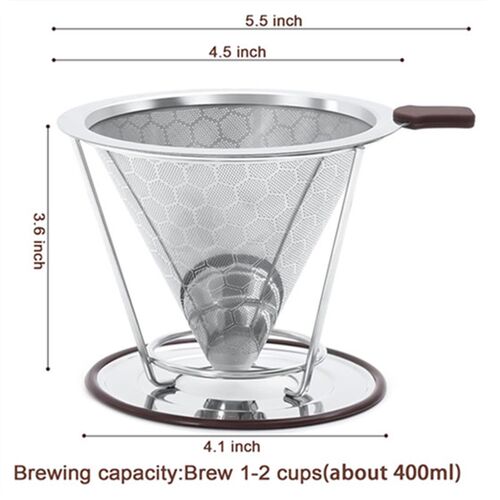 Pour Over Coffee Dripper Maker Cone Dripper Coffee Filter