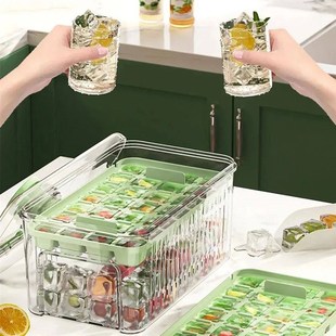 Press Type Ice Cube Tray With Storage Box Ice Cube Maker Ice