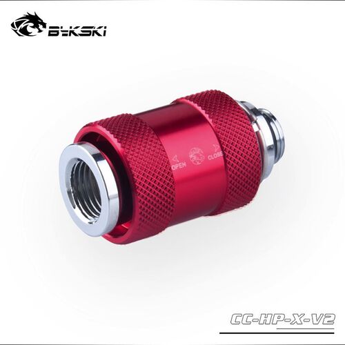 Bykski Hand Push Valve Switch G1/4 Thread Male to Famale Fl