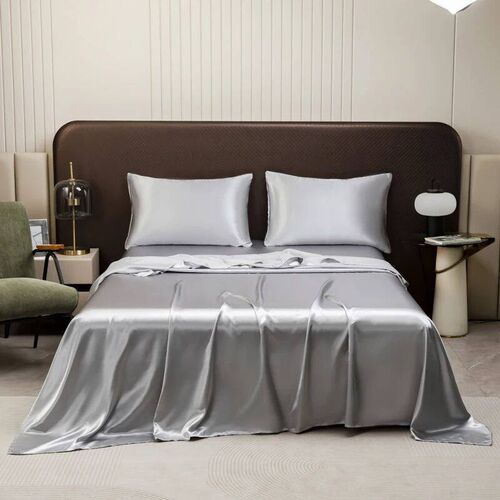 Solid Color Satin Sheet and Pillowcase Set,Luxurious Beddin