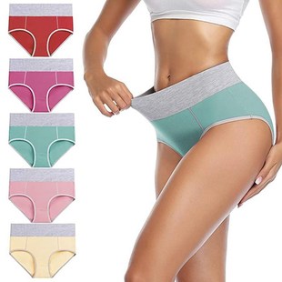 cotton briefs for women large size underwear 5条套装棉内裤女