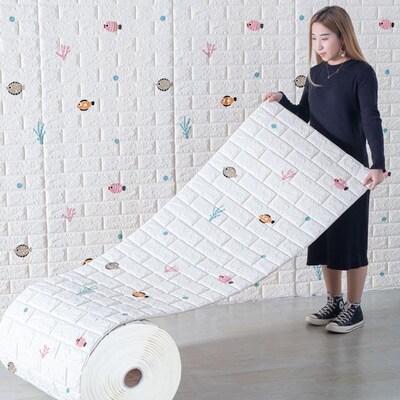 3D Wall Sticker Imitation Brick aterproof Wallpaper Room