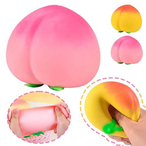 Soft Peach Fruit Squishy Toy  Slow Rising Sss Relief for