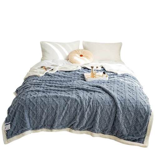 被子毛毯 velvet thick warm winter quilt duvet 2sides blanket