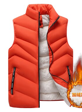 Mens Stylish Lamb Coat Vest Quilted Warm 2025 SpringFall
