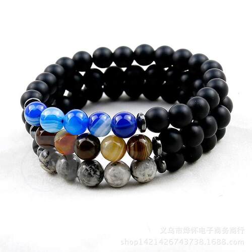 。Brlet agate beads energy colorful beads volcanic Turquoise