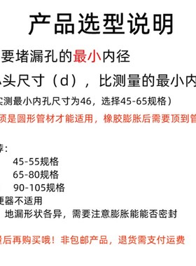 排水孔栓口塞子堵孔防漏盖水塞返水管道堵漏水池死堵头下水道密封