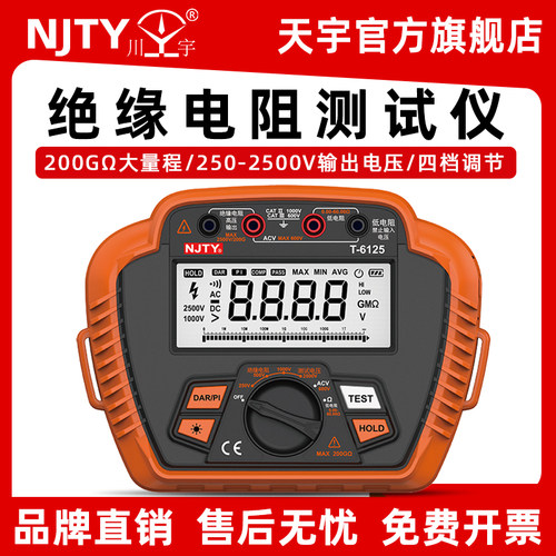 天宇绝缘电阻测试仪电工智能摇表数字高压兆欧表200G1000V00V