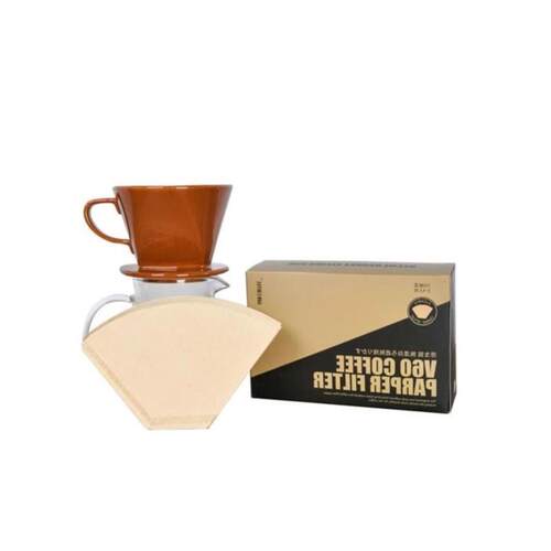 100Pcs Cone Coffee Filters V60 Disposable Natural Paper 滤纸
