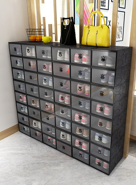 Transparent plastic shoe box dustproof Shoes cabine drawer