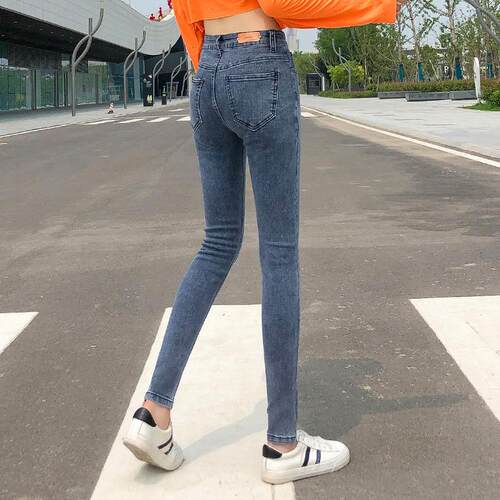 NEW Women Stretch High Waist Classic Retro  Jeans Lady Plus