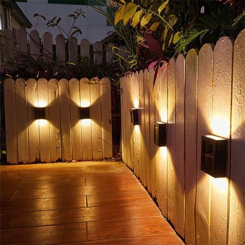 Solar Wall Lamp Outdoor Solar Wall Washer Light Waterproof U