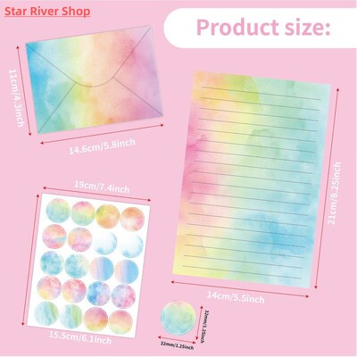 水彩纸信件写作套装与信封的礼物