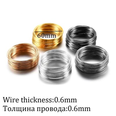 100 Loops/lot 0.6mm Memory Steel Wire For DIY Beading Bracel
