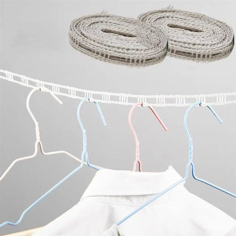 2PCS Portable Windproof Clothesline Adjustable Length Space- - 实物图