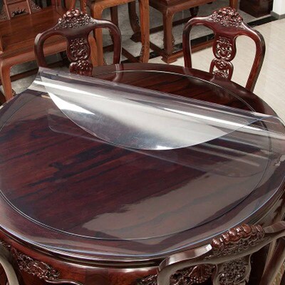 PVC Round Tablecloth Oilproof Transparent Tablecloth Mat Wat
