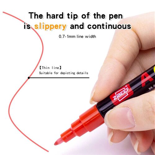 Acrylic Paint Markers, Fine Tip Acrylic Paint Pen, Waterproo