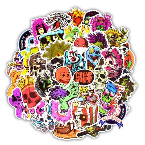 10/30/50pcs Funny Horror Skeleton Graffiti ers DIY Waterproo