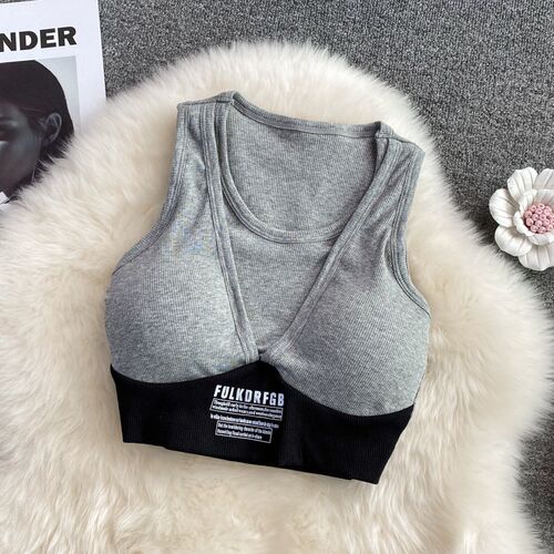 Sexy Tank Top Women Built In Bra Sleeveless Omighty Crop Top