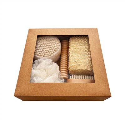 Bath Set Loofah Back Scrubber Brush Foot File Bath Sponge