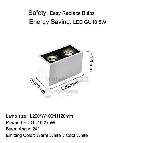 LED Ceiling Lights Double spot LED lamps Replaceable G10 5W
