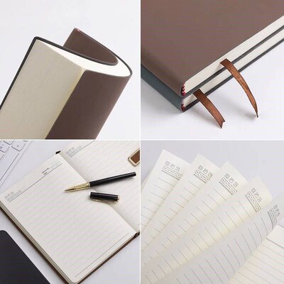 A5 Soft Leather Notebook With 120 Inner Pages, Waterproof Co