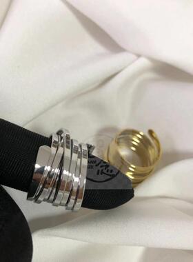 。Metal spiral multi-layer ring  womens fashion  simple per