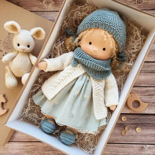A Waldorf Doll Native Enamel Doll Artist Handmade Kawaii Chi