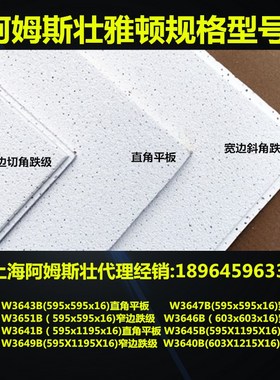 阿姆斯壮矿棉板雅顿R9喷砂板00x00吸音悬吊式天花板装饰W1B W33B